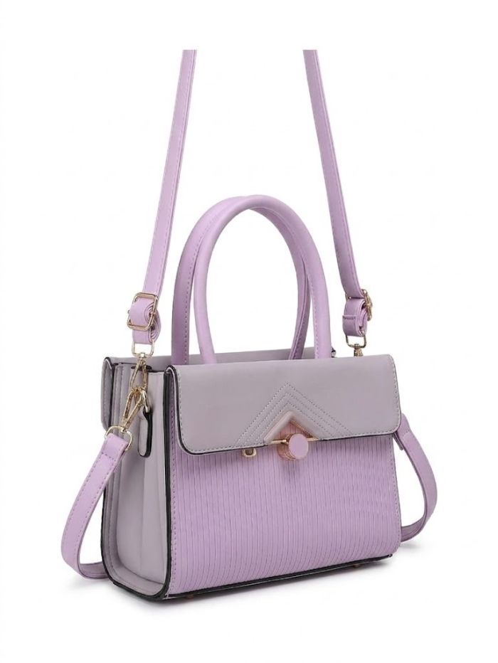 Premium Purple Women Handbag with Adjustable Sling Strap