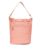Stylish Drawstring Bucket Pink Sling Bag for Women