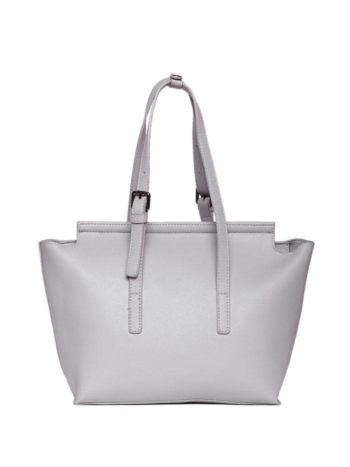 Elegant Grey Tote Handbag