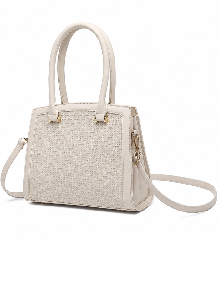 Premium Off White Women Handbag with Adjustable Sling Strap