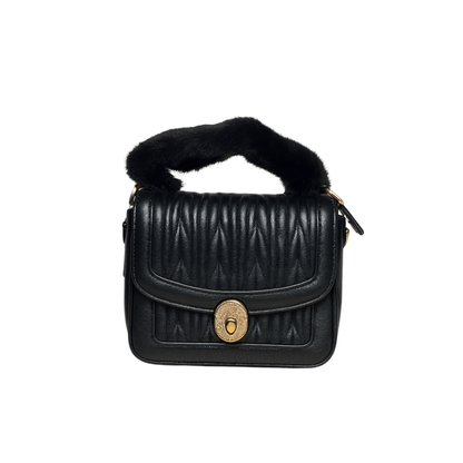 Noir Quilted Mini Handbag For Women