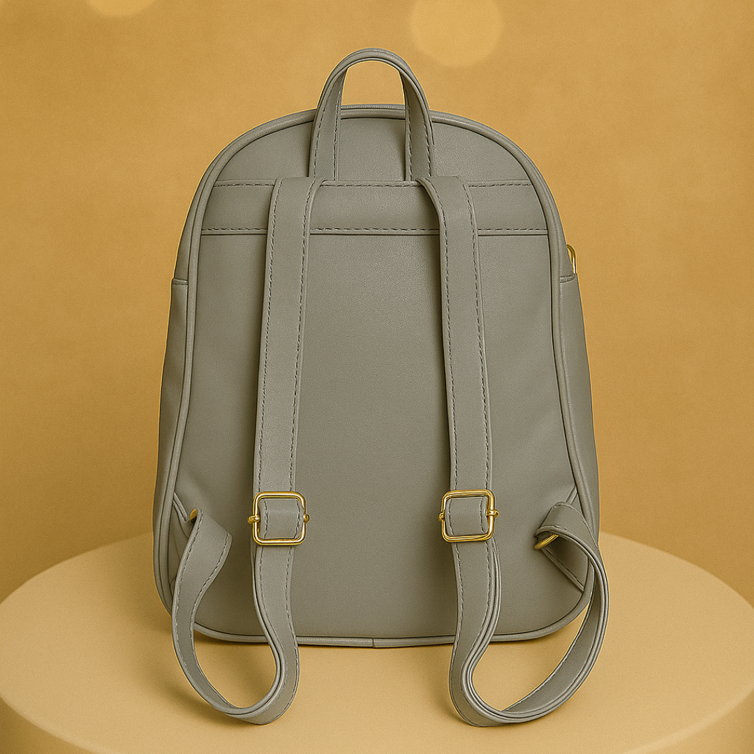 Caramel Finishing Veagn Leather Backpack For Women– Stylish & Functional Everyday Bagc