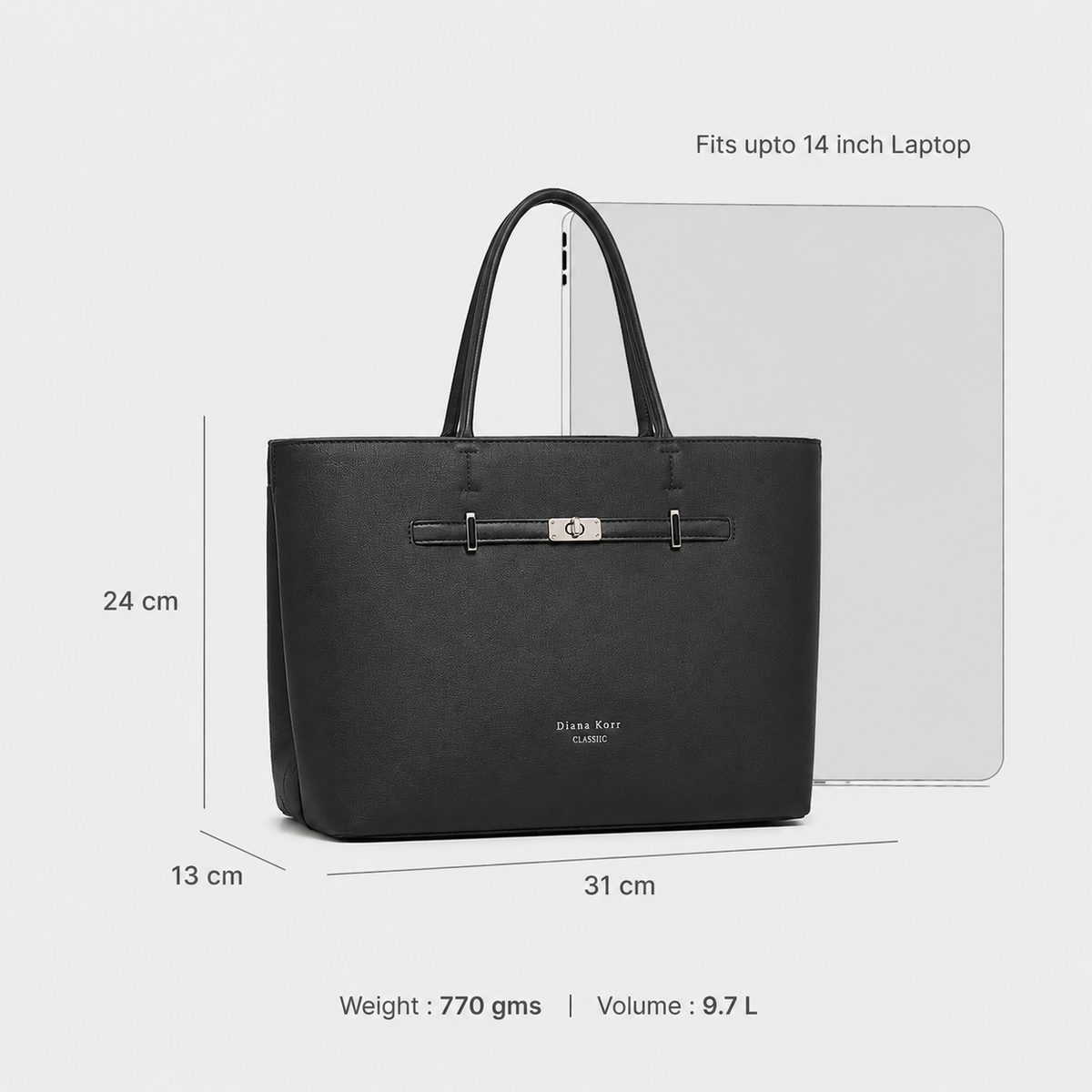 TRU DIANA KORR CLASSIC TOTE BAG