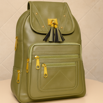 Premium Vegan Leather Backpacks with Gold Detailing – Stylish & Functional