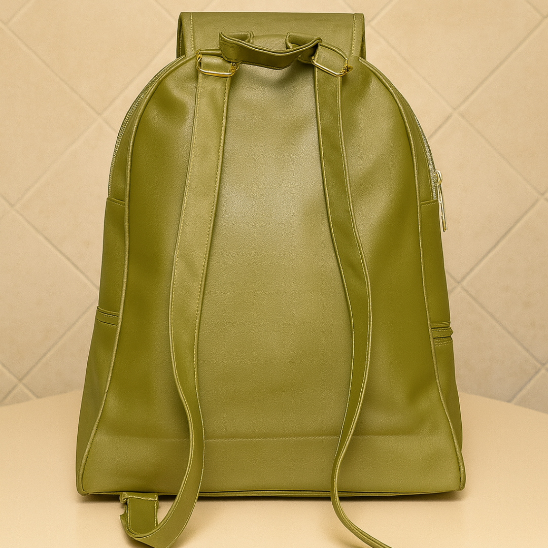 Premium Vegan Leather Backpacks with Gold Detailing – Stylish & Functional
