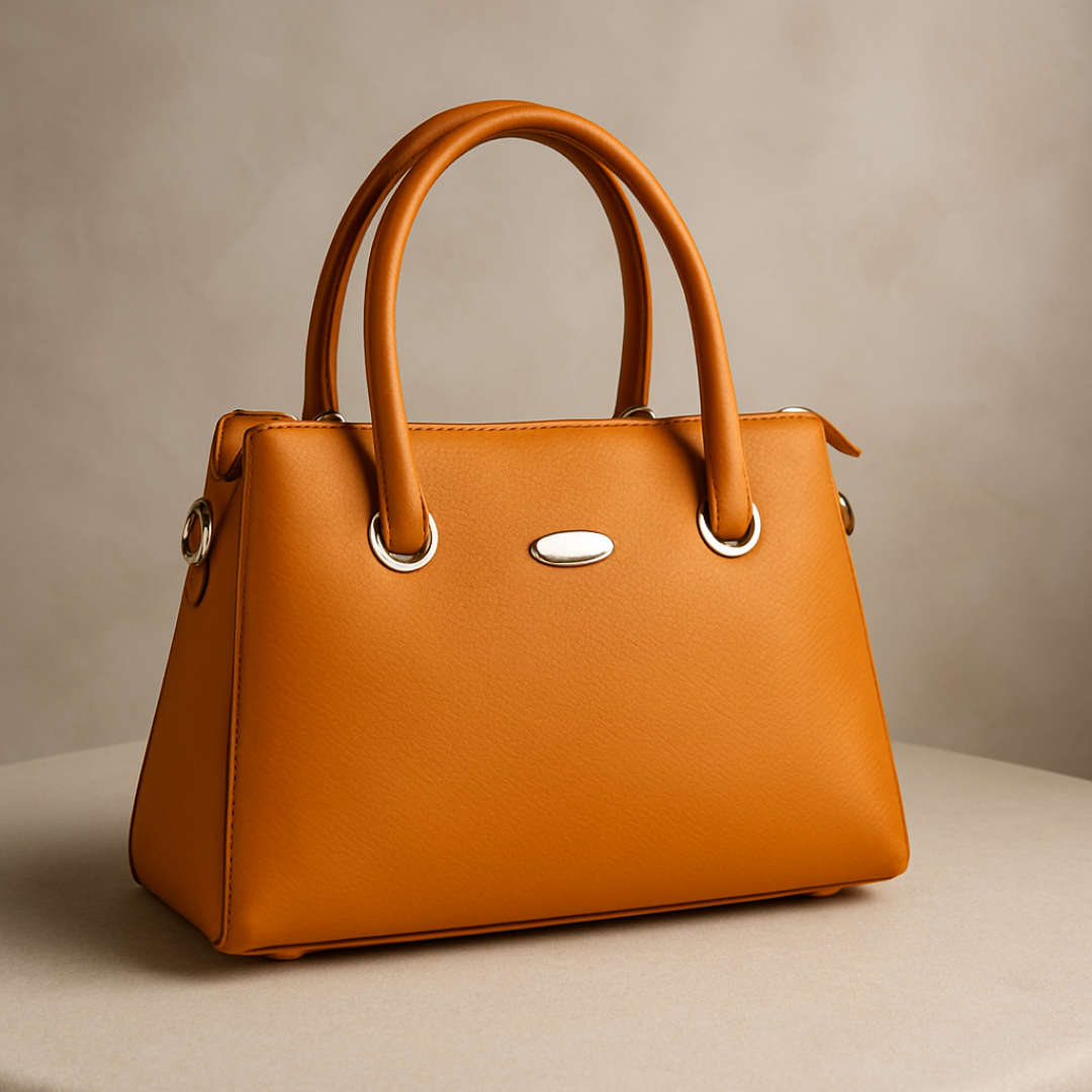 Caramel Brown Structured Tote HandBags For Women–Premium Everyday Handbag