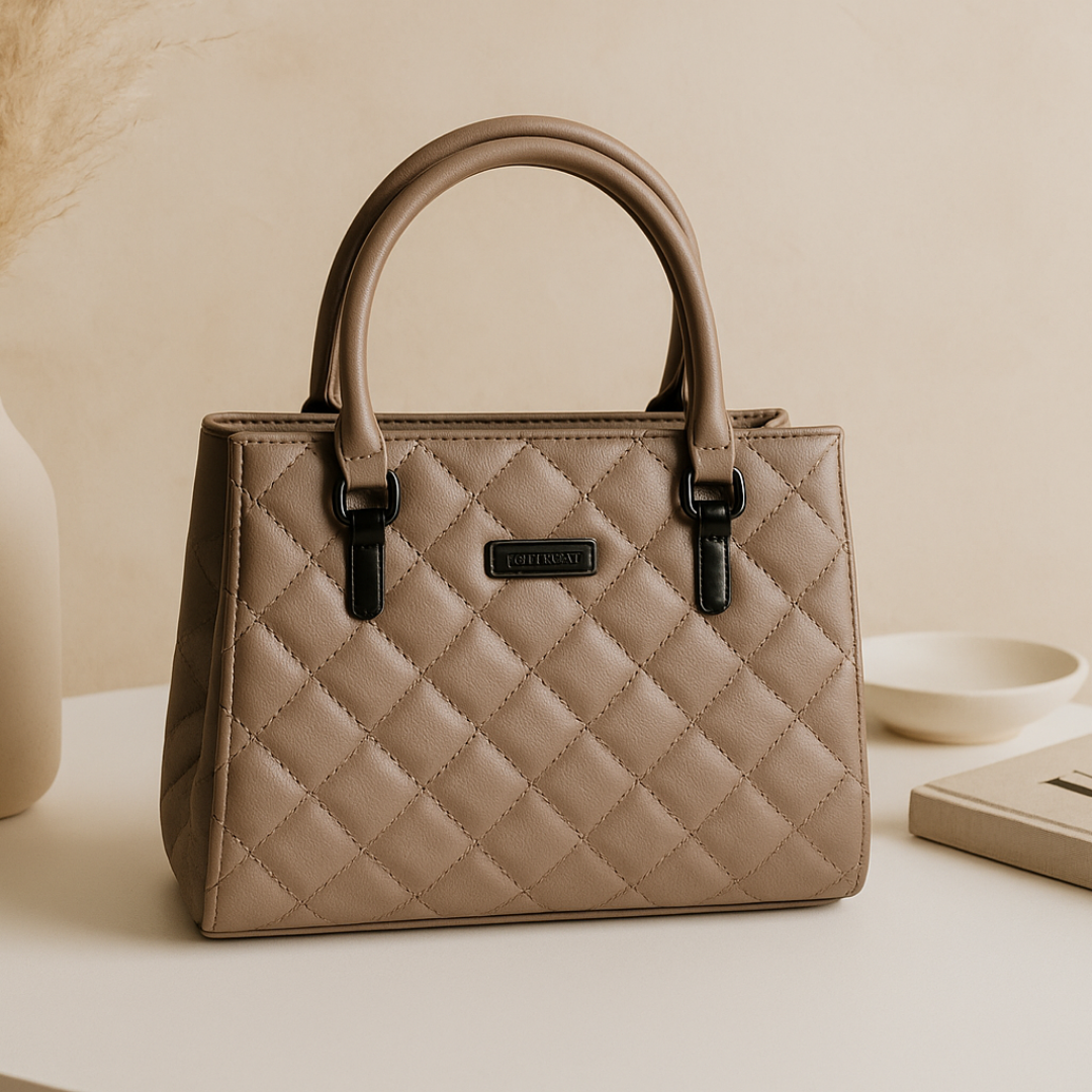 Aurora Luxe Bag Quilted Tote HandBag for Women-Elegant PU Leather Handbag