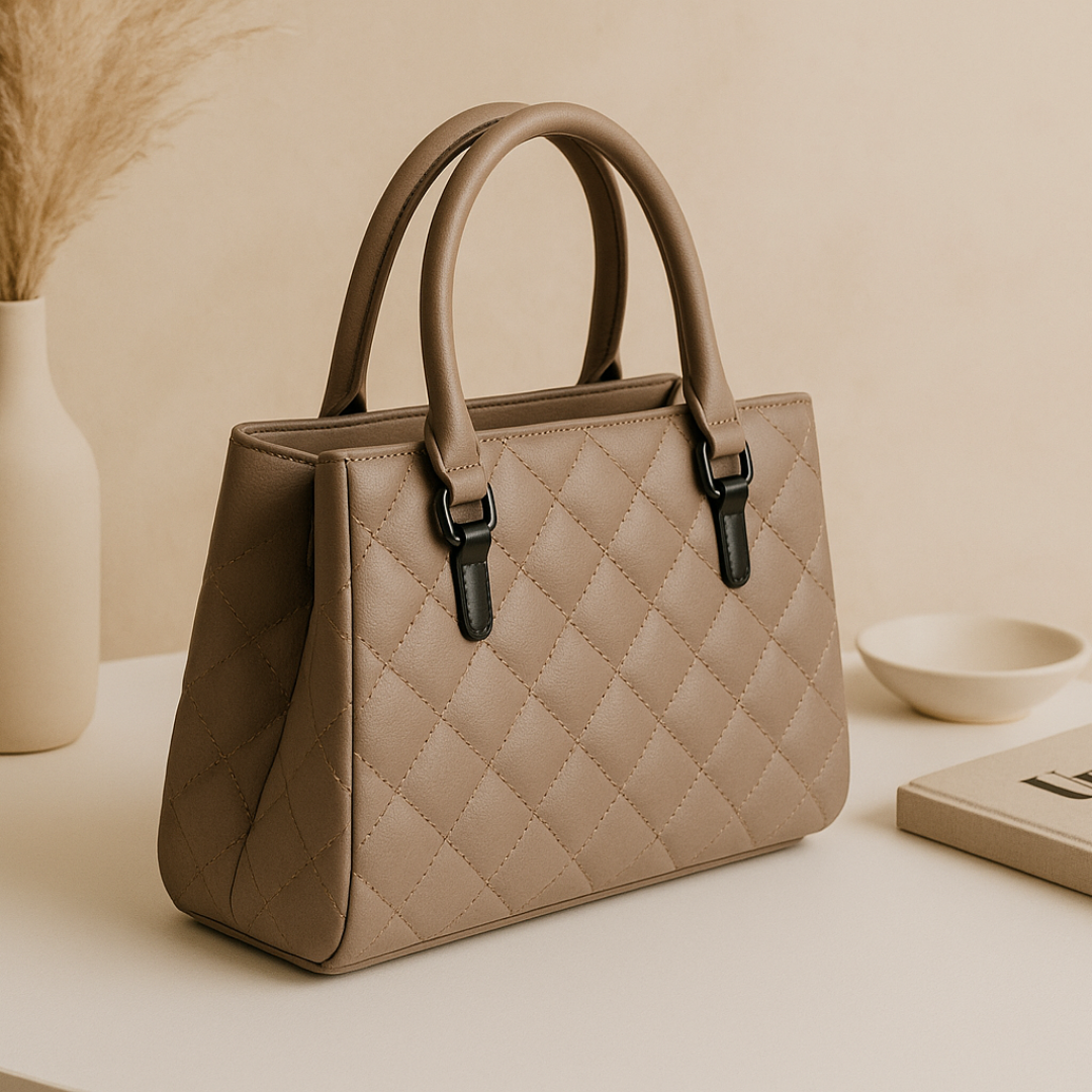 Aurora Luxe Bag Quilted Tote HandBag for Women-Elegant PU Leather Handbag